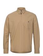 Garment-Dyed Oxford Overshirt Tops Overshirts Beige Polo Ralph Lauren