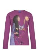 Tshirt Tops T-shirts Long-sleeved T-Skjorte Purple Princesses