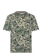 Big All Over Print T-Shirt Tops T-Kortærmet Skjorte Green Scotch & Soda