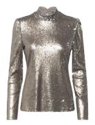 Moeabbaniqa Blouse Tops T-shirts & Tops Long-sleeved Silver Bruuns Bazaar