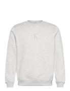 Monologo Crew Neck Tops Sweatshirts & Hoodies Sweatshirts Grey Calvin Klein Jeans