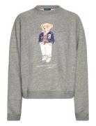 Polo Bear Over Fleece Crewneck Tops Sweatshirts & Hoodies Sweatshirts Grey Polo Ralph Lauren