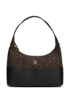 Th Jacquard Shoulder Bag Bags Small Shoulder Bags-crossbody Bags Black Tommy Hilfiger