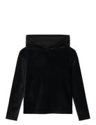 Nkforinge Ls Slim Vel Top Wh Tops Sweatshirts & Hoodies Hoodies Black Name It