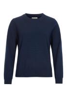 Isabella Merino Sweater Tops Knitwear Jumpers Navy Newhouse