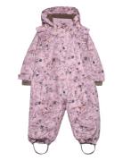 Baby Snowsuit W. Frills Outerwear Coveralls Snow-ski Coveralls & Sets Pink En Fant