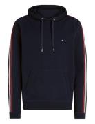 Global Stripe Tape Hoody Tops Sweatshirts & Hoodies Hoodies Navy Tommy Hilfiger