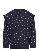 Sweat Shirt Line Ruffel Tops Sweatshirts & Hoodies Sweatshirts Navy Petit Piao