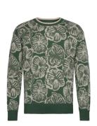 Jacquard Regular Fit Sweater Tops Knitwear Round Necks Green Scotch & Soda