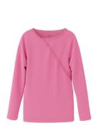 Nkfnanettie Ls Top Pb Tops T-shirts Long-sleeved T-Skjorte Pink Name It