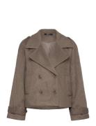 Wool Blend Trench Coat Uldjakke Jakke Brown Gina Tricot