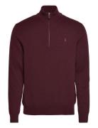 Wool Quarter-Zip Sweater Tops Knitwear Half Zip Jumpers Burgundy Polo Ralph Lauren