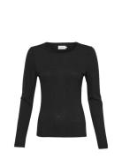 Mschnesmina Top Tops T-shirts & Tops Long-sleeved Black MSCH Copenhagen