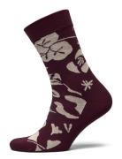 Kasvaa Nokturno Lingerie Socks Regular Socks Burgundy Marimekko