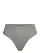 Brief Thong High Cotton G-streng Undertøj Grey Lindex