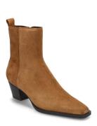 Heel Suede Ankle Boot Shoes Boots Ankle Boots Ankle Boots With Heel Brown Mango