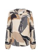 Sc-Ilana Tops Blouses Long-sleeved Multi/patterned Soyaconcept