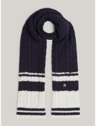 Th Naval Cable Scarf Accessories Scarves Winter Scarves Navy Tommy Hilfiger