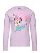 Tshirt Tops T-shirts Long-sleeved T-Skjorte Purple Minnie Mouse