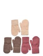 Magic Mittens Knit 3-Pack Accessories Gloves & Mittens Mittens Multi/patterned Minymo