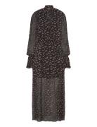 Crinkled Strap Tie Dress Maxikjole Festkjole Black ROTATE Birger Christensen