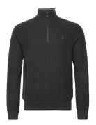 Mesh-Knit Cotton Quarter-Zip Sweater Tops Knitwear Half Zip Jumpers Black Polo Ralph Lauren