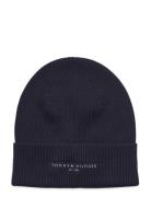 Th Foundation Cotton Beanie Accessories Headwear Beanies Navy Tommy Hilfiger