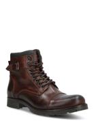 Jfwalbany Leather Brown St Sn Snørestøvler Brown Jack & J S