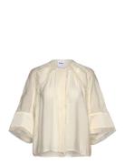 Cassie - Sheer Fringes Tops Blouses Long-sleeved Cream Day Birger Et Mikkelsen