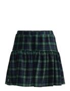 Plaid Tiered Corduroy Skirt Dresses & Skirts Skirts Short Skirts Navy Ralph Lauren Kids