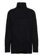 Bs Antoinette Over D Fit Knitwear Tops Knitwear Turtleneck Black Bruun & Stengade