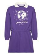 Mini Rodini Society Sp Sweat Dress Dresses & Skirts Dresses Casual Dresses Long-sleeved Casual Dresses Purple Mini Rodini