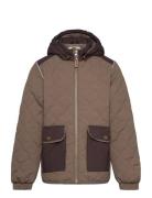 Thermal Mix Jacket Warm Outerwear Thermo Outerwear Thermo Jackets Brown Mikk-line