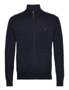 Cable-Knit Cotton Full-Zip Sweater Tops Knitwear Full Zip Jumpers Navy Polo Ralph Lauren