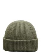 Slhmason Merino Sailor Wool Beanie Accessories Headwear Beanies Green Selected Homme