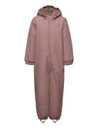 Snow Suit Solid Outerwear Coveralls Snow-ski Coveralls & Sets Pink Mikk-line