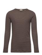 Tani Tops T-shirts Long-sleeved T-Skjorte Brown MarMar Copenhagen