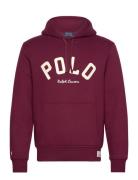 The Rl Fleece Logo Hoodie Tops Sweatshirts & Hoodies Hoodies Burgundy Polo Ralph Lauren