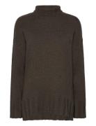 Bs Antoinette Over D Fit Knitwear Tops Knitwear Turtleneck Brown Bruun & Stengade