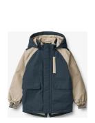 Parka Mekkel Tech Outerwear Shell Clothing Shell Jacket Navy Wheat