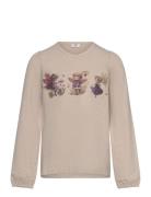 Hcalma - T-Shirt Tops T-shirts Long-sleeved T-Skjorte Beige Hust & Claire