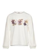 Hcalma - T-Shirt Tops T-shirts Long-sleeved T-Skjorte White Hust & Claire