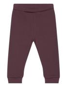 Pants Rib Bottoms Leggings Burgundy Fixoni