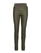 Fqshantal-Pa-Cooper Bottoms Trousers Leather Leggings-Bukser Green FREE/QUENT