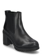 Cailie Leather Bootie Shoes Boots Ankle Boots Ankle Boots With Heel Black Lauren Ralph Lauren