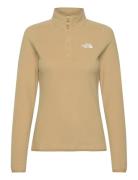 W 100 Glacier 1/4 Zip - Eu Sport Sweatshirts & Hoodies Fleeces & Midlayers Beige The North Face