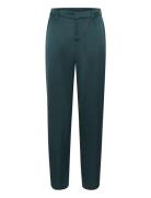 Crcocamia Sateen Pant Bottoms Trousers Suitpants Green Cream