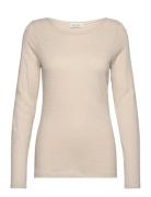 T-Shirts Long Sleeve Tops T-shirts & Tops Long-sleeved Cream Marc O'Polo