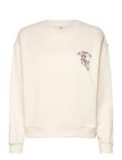 Graphic Crew Sws Tops Sweatshirts & Hoodies Sweatshirts Cream Lee Jeans