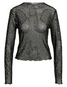 Nmstar Foil L/S High Neck Mesh Jrs Fwd Tops T-shirts & Tops Long-sleeved Black NOISY MAY